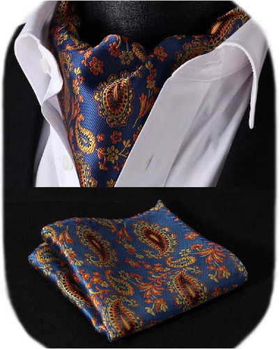 Cravat for men silk - silk, paisley