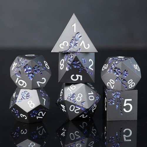 Elifel metal dnd dice - dice, set