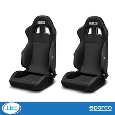 2 x Sparco R100 Performance Car Adjustable Bucket Seats (Black)