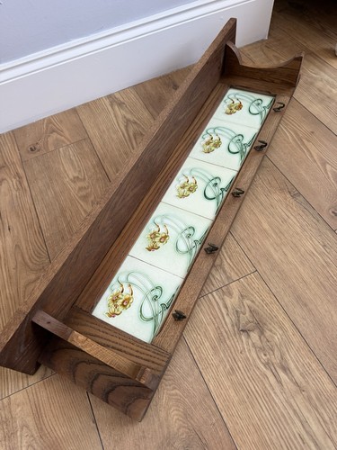 Vintage art nouveau oak coat - vintage,
