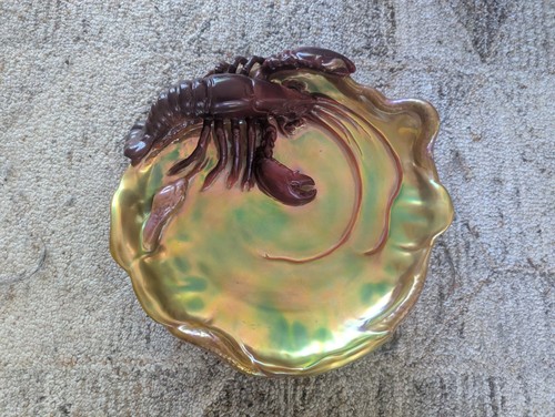 Zsolnay vintage lobster - lobster, dish