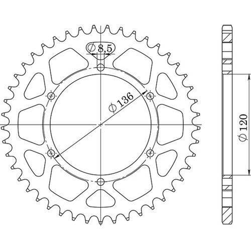 Sunstar steel crown p520 d39 - s,