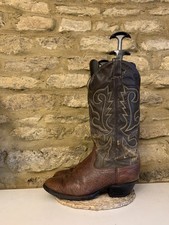 Vintage Made In Mexico Leather Womens Cowboy Boots Size UK 7.5 US 8.5D Western