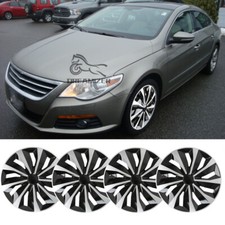4X Wheel Hubcaps Trim Covers Snap On Hub Cap Fit R15 Tire Rim For VW Passat CC