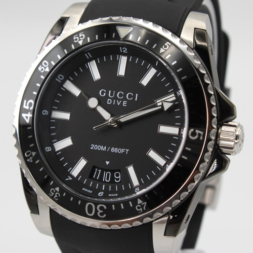 Gucci dive ya136204 black dial - ya136204,