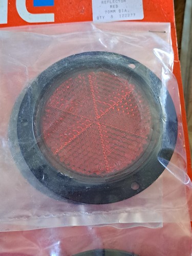 One durite reflector red - red, round