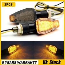 Pair 12V M8 Motorcycle Arrow Turn Signal Indicator Tail Lamp Brake Light Blinker