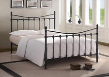 Black Antique Victorian Style Traditional Metal Bed Frame Bedstead