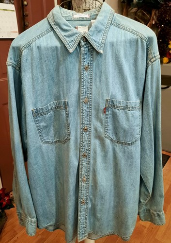 Men levi denim shirt - men's,