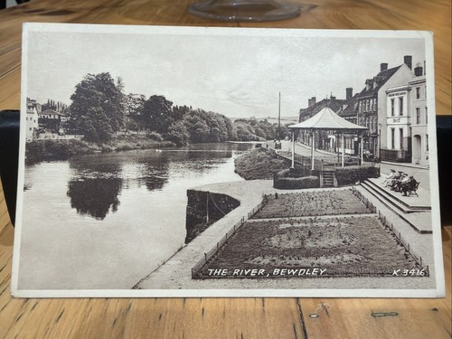 Old postcard band stand - old, the