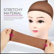 2x Wig Cap Brown Breathable