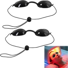 2 Pairs Sunbed Goggles Red
