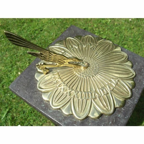 Polished brass sunflower - polished, 'sunflower'