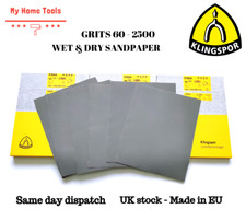 WET AND DRY SANDPAPER Sand Paper 60 - 2500 GRIT KLINGSPOR POLAND Mixed Grits