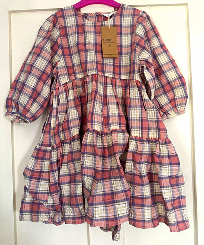 Next girls pink plaid - pink,