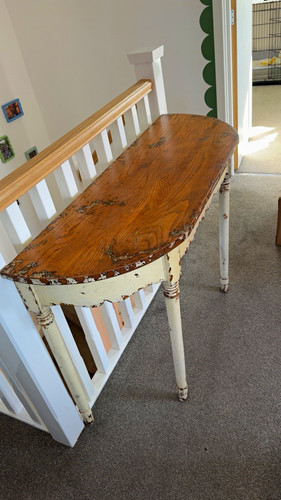 Rustic painted wood console - wood,