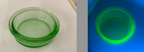 This vaseline glass cap - glass,