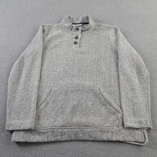 Orvis Mens Jumper Small Grey Pullover Sweater Hiking Walking Warm Pockets Top