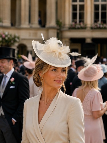 Off white ivory fascinator - off,