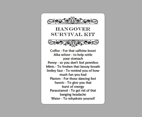 Hangover survival kit - survival,