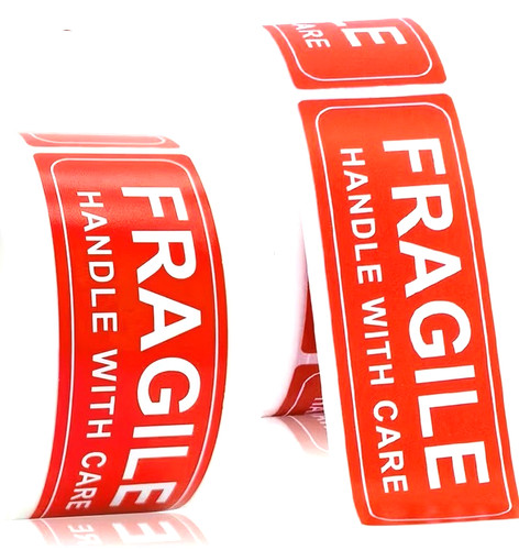 Fragile labels 2 5cm - 7.5, x