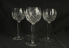 Set of 4 Vintage Waterford Lismore Hock Balloon Wine Glasses 7 1/2"