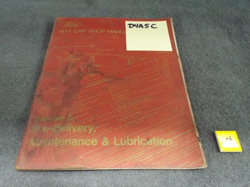 Shop manual pre delivery 1974 - pre,