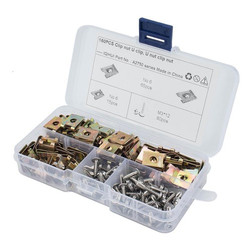 160pc assorted spire clips - 160pc,