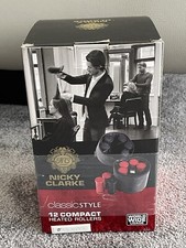 12 Compact Heated Rollers NICKY CLARKE Classic Style NHS005 VGC In Box 