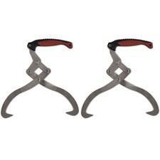 2x Log Tongs with TPR Handle