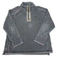 Fat Face Mens Sweatshirt Grey Casual Pullover 1/4 Zip Outdoor Large