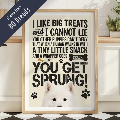 Funny dog treats lyric quote - dog,