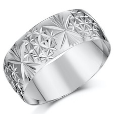 4mm-7mm 9ct White Gold Heavy