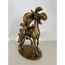Lucky Luke and Jolly Jumper Laughing Bronze Figure - Pixi 05499