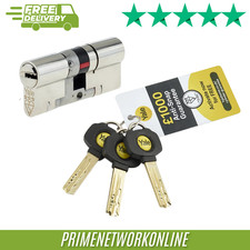 Yale Platinum Nickel-plated Brass Single Euro Cylinder Lock 35/35 (70mm) ⭐⭐⭐⭐⭐