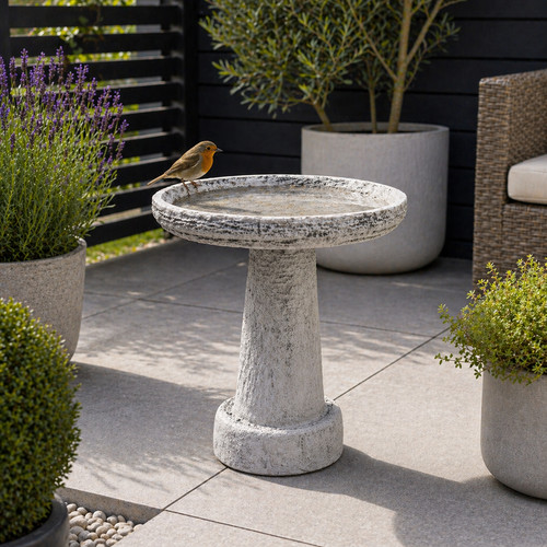 Sorrento stone lite bird bath - lite,