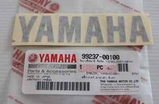 YAMAHA 100mm x 23mm GREY METALLIC  DECAL STICKER BADGE LOGO *UK STOCK*