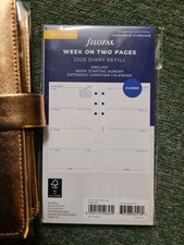 Genuine Filofax Saffiano Metallic Rose Gold Personal Organiser 2026 Diary New