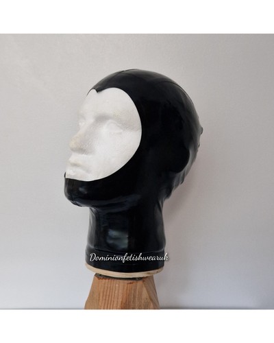 Latex black open face - latex, mask
