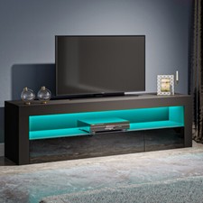 Black TV Unit Stand Cabinet