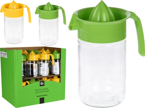 Glass fruit juicer lemon lime - lemon,