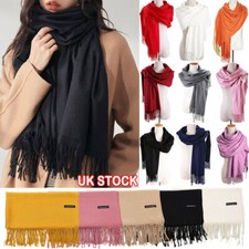 Large Winter Scarf Pure Cashmere Pashmina Shawl Long Soft Wool Wrap Warm Thick