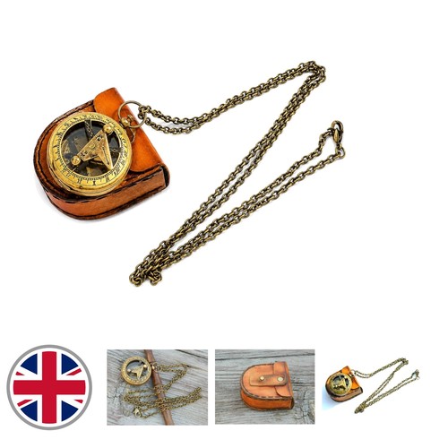 Elegant brass sundial compass - brass,