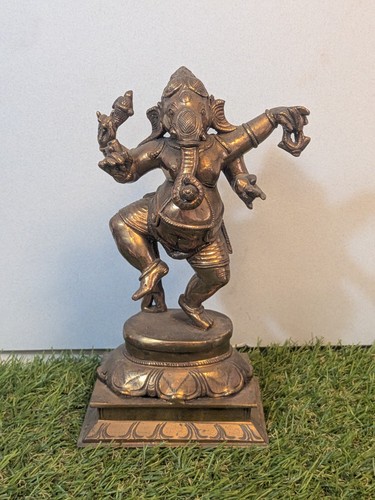 Brass hindu statue dancing - brass,