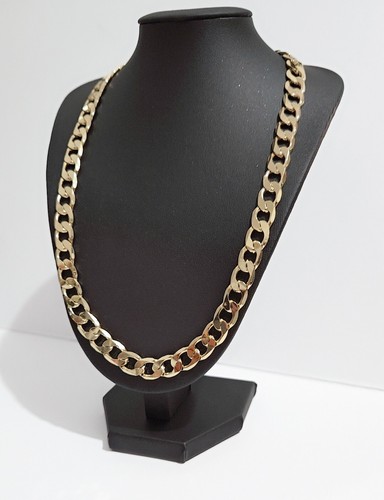 9ct gold guilded 10mm curb - gold,