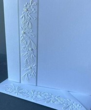 Embossing Folder - Narrow - CHRISTMAS - 15cm x 3cm - MISTLETOE - LEAVES - Edge