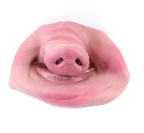 Latex half face pig nose - latex,