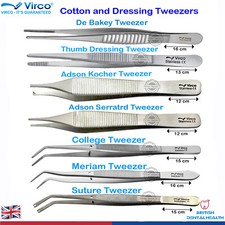 Surgical Forceps Dental Medical Cotton & Dressing Pliers Tweezers Soft Tissue