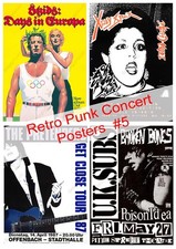 Repro Vintage Punk Rock Concert Posters Volume 5 A1 A2 A3