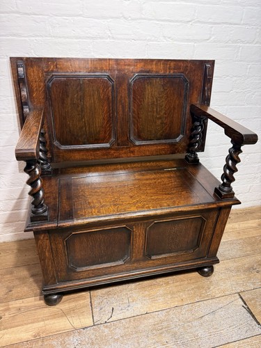 Antique oak monks bench free - antique,